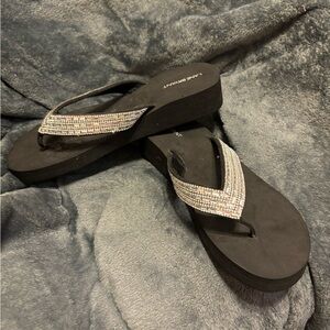 Black Sandles Lane Bryant never worn